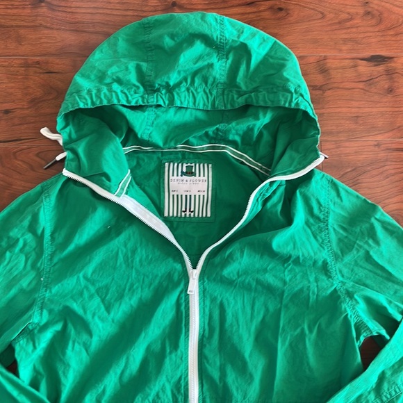 Denim & Flower Green Full Zip Lightweight Hoodie Jacket - Picture 5 of 10